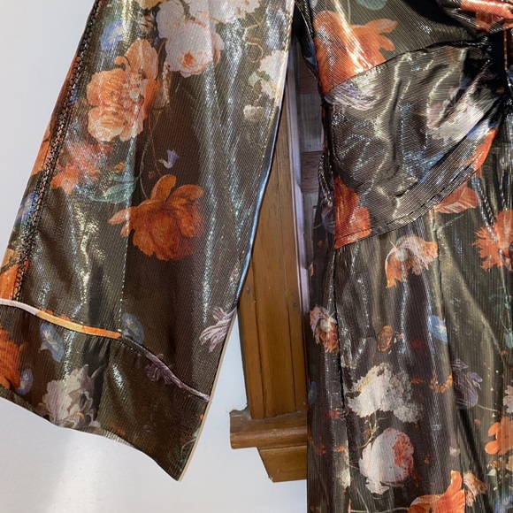 ANTHROPOLOGIE CABALLERO MAXI METALLIC DRESS - Picture 4 of 4